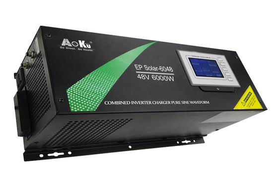 AoKu Solar Inverter EP Solar - 6048, 48VDC, 6000W, Pure Sine Wave with AC Input, Off-Grid